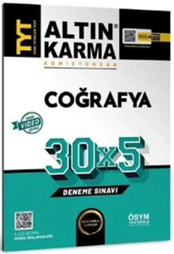 ALTINKARMA TYT COĞRAFYA 30*5 DENEME SINAVI 2027