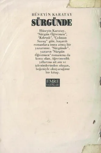 Sürgünde Hüseyin Karatay Emre Yayınları