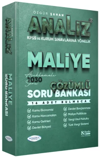 Monopol Yayınları 2026 KPSS A Grubu Analiz Maliye Soru Bankası Çözümlü