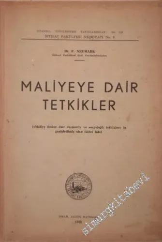 Maliyeye Dair Tetkikler -        1948