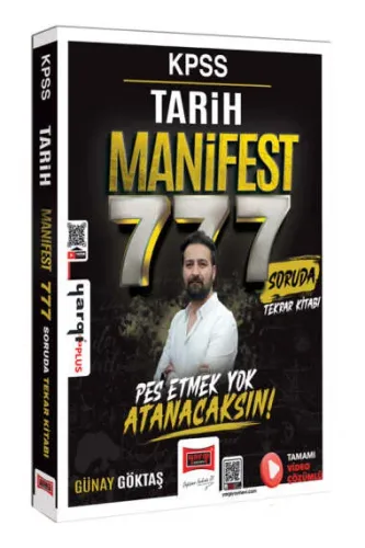 Yargı Yayınları KPSS Tarih Manifest Serisi 777 Soruda Tamamı Video Çöz