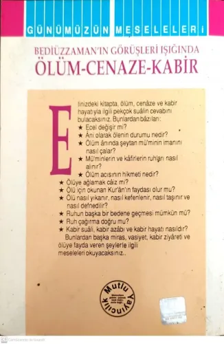 Ölüm-Cenaze-Kabir (Bediüzzaman'ın Görüşleri Işığında) İsmail Mutlu Mut