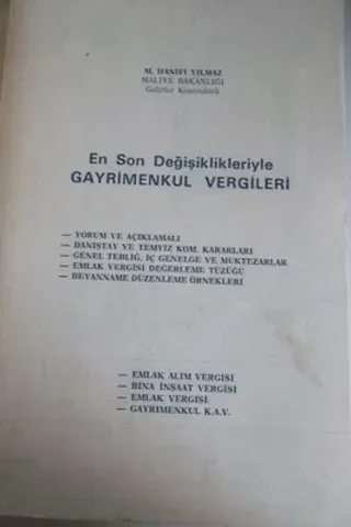 En Son Değişiklikleriyle Gayrimenkul Vergileri M. Hanifi Yılmaz