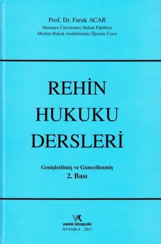 Rehin Hukuku Dersleri Faruk Acar
