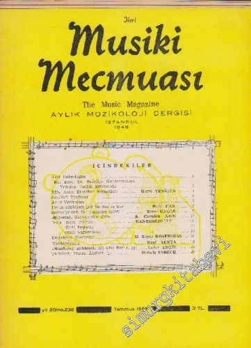 İleri Musiki Mecmuası Aylık Müzikoloji Dergisi  - Sayı: 236    20  Temmuz
