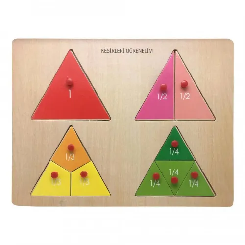 BU-BU AHŞAP PUZZLE ÜÇGEN KESİRLER