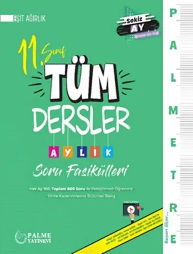 Palme Yayınları 11. Sınıf Eşit Ağırlık Tüm Dersler Palmetre Aylık Çalışma Fasikülleri