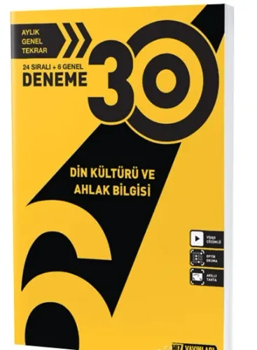 Hız Yayınları 6. Sınıf Din Kültürü ve Ahlak Bilgisi 30 Deneme