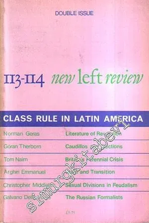 New Left Review: Class Rule in Latin America - Number: II 3, II 4 -Jan