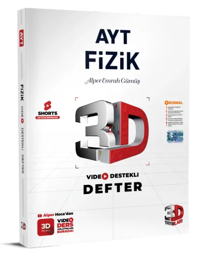 AYT 3D Fizik Video Destekli Defter
