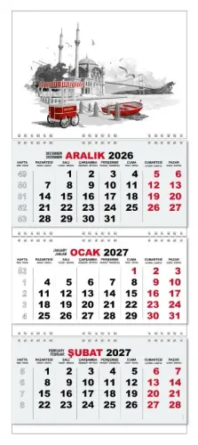 2027 Gemici Duvar Takvimi - Ortaköy