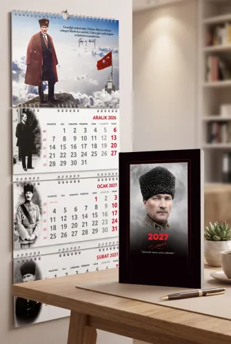 2027 Sakarya Gemici Duvar Takvimi ve Komutan Atatürk Ajanda - Halkkit