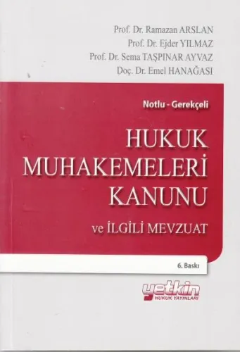 Hukuk Muhakemeleri Kanunu ve İlgili Mevzuat