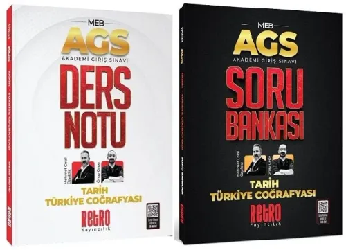 Retro Yayıncılık MEB AGS Tarih-Türkiye Coğrafyası Ders Notu ve Soru Bankası 2'li Set