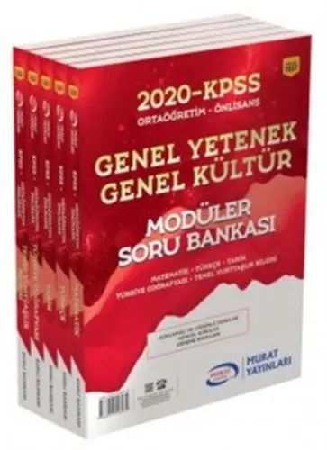 Murat 2020 KPSS Modüler Soru Bankası G. Yetenek G. Kültür Ortaöğretim - Ön Lisans