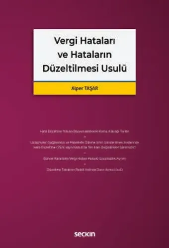 Vergi Hataları ve Hataların Düzeltilmesi Usulü