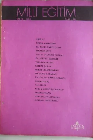Milli Eğitim Dergisi 1989-89