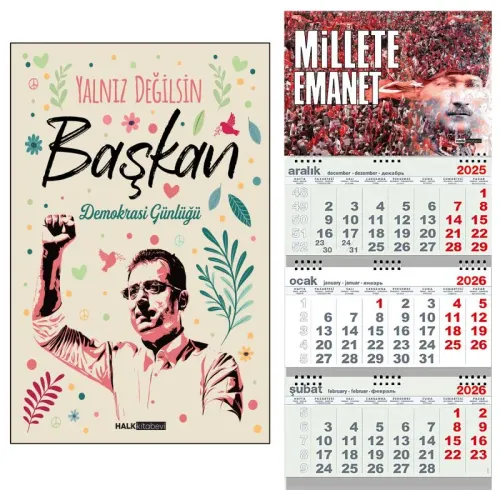 Yalnız Değilsin Başkan ve Gemici Duvar Takvimi-ME