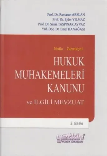 Hukuk Muhakemeleri Kanunu ve İlgili Mevzuat - Orta Boy