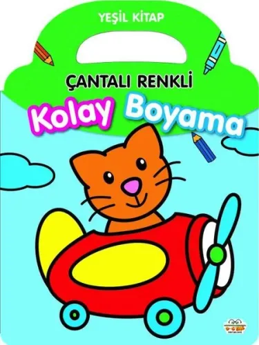 Çantalı Renkli Kolay Boyama- Yeşil Kitap