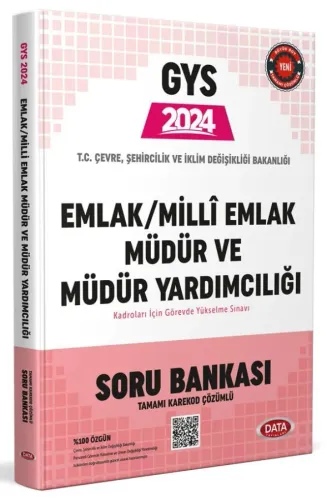 Data Yayınları 2024 Çevre ve Şehircilik Bakanlığı GYS Emlak Milli Emlak Müdür ve Müdür Yardımcılığı Soru Bankası