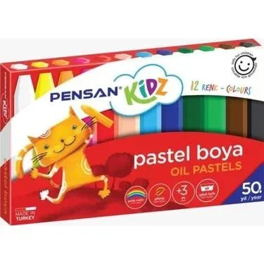 PENSAN KİDZ PASTEL BOYA 12 RENK YENİ ÜRÜN