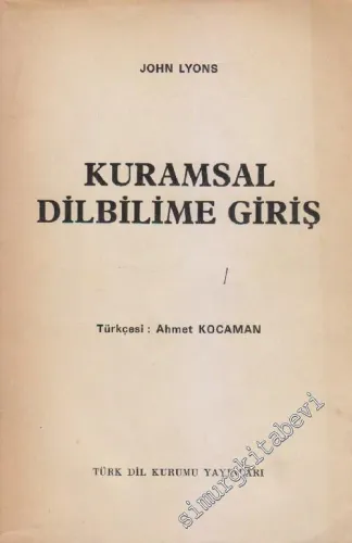 Kuramsal Dilbilime Giriş -        1983