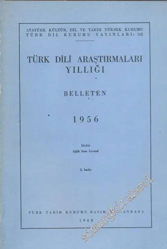 Türk Dili Araştırmaları Yıllığı Belleten 1956 - Yıl: 1956