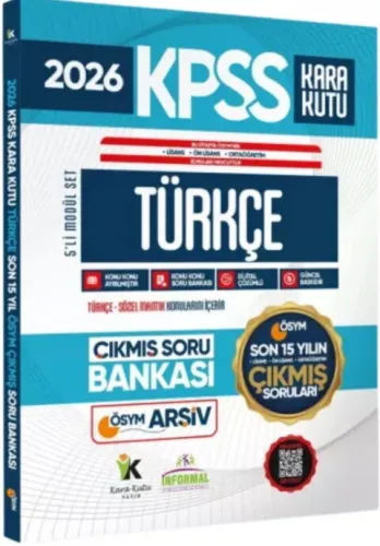 İnformal Yayınları 2026 KPSS Lisans Önlisans Ortaöğretim Türkçe nin Ka