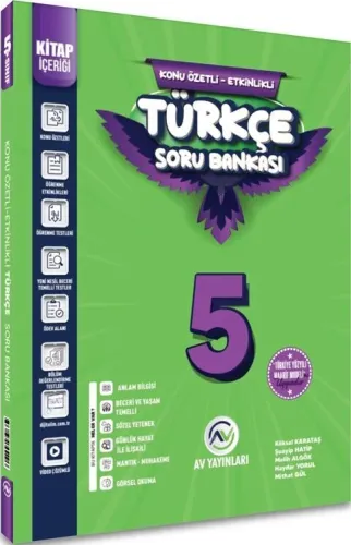 Av Yayınları 5. Sınıf Türkçe Kazanım Etkinlikli Favori Soru Bankası