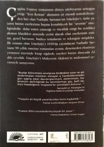 Yönelişler Nathalie Sarraute İletişim