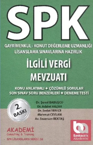 Spk - Gayrimenkul Değerleme - İlgili Vergi Mevzuatı