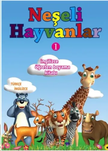 Neşeli Hayvanlar 1-Ingilizce ÖğretenBoyama Kitabı