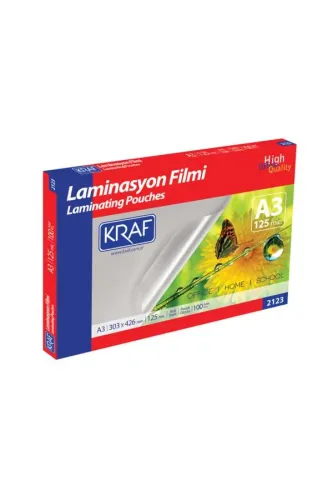 KRAF A3 125 mic LAMİNASYON FİLMİ 100 lü