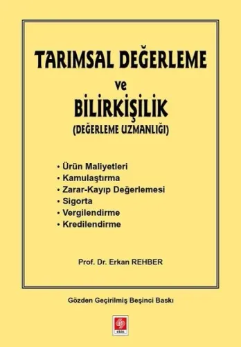 Tarımsal Değerleme ve Bilirkişilik - Değerleme Uzmanlığı