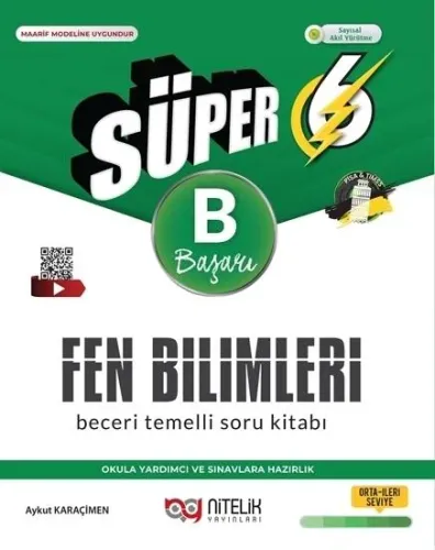 Nitelik 6.Sınıf Süper Fen Bilimleri Beceri Temelli Soru Kitabı (B)
