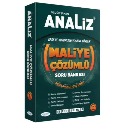 MONOPOL Analiz Maliye Çözümlü Soru Bankası