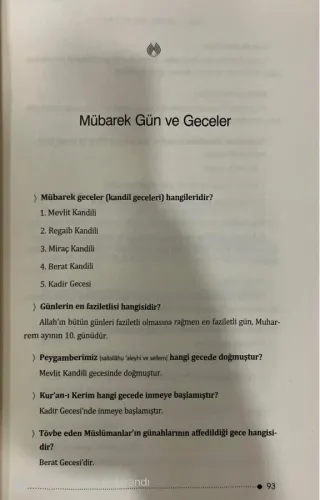 Sorulu Cevaplı Dini Bilgiler