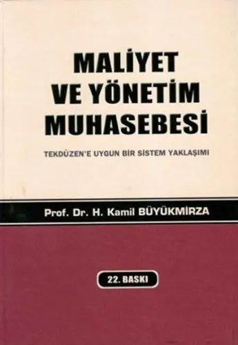 Maliyet ve Yönetim Muhasebesi