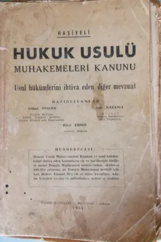 Haşiyeli Hukuk Usulü Muhakemeleri Kanunu