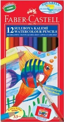 FABER CASTELL R.LİNE AQUAREL 12 Lİ BOYA KARTON KUTU