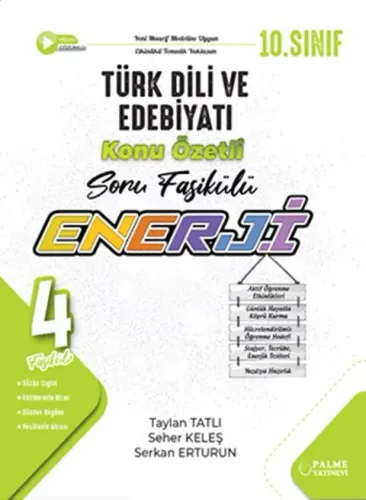 Palme Yayınları 10. Sınıf Türk Dili ve Edebiyatı Enerji Konu Özetli Soru Fasikülleri