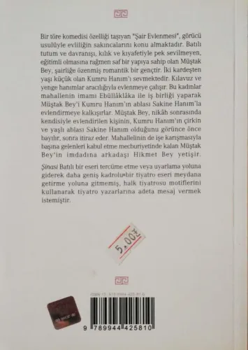 Şair Evlenmesi Şinasi Bilge Kültür Sanat