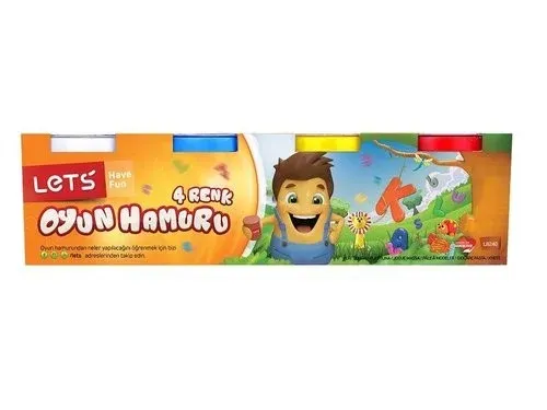 LETS 4 Renk Oyun Hamuru  240 Gr. / L8240