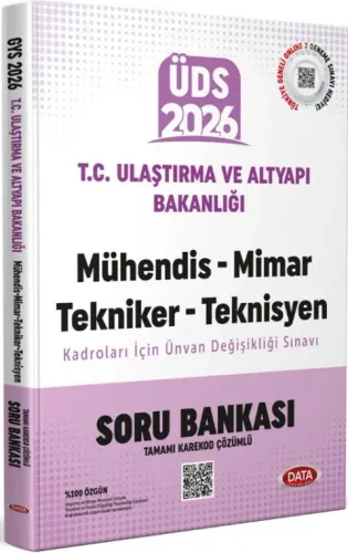 Data Yayınları 2026 Ulaştırma ve Altyapı Bakanlığı Mühendis-Mimar-Tekniker-Teknisyen Kadroları Ünvan Değişikliği Sınavı Soru Bankası - Karekod Çözümlü