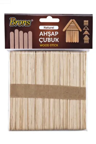 BRONS ABESLANG AHŞAP BÜYÜK ÇUBUK NATURAL 50 li