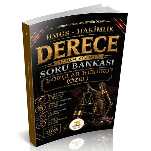 HUKAL HMGS-Hakimlik Derece Borçlar Hukuku Özel Hükümler Soru Bankası