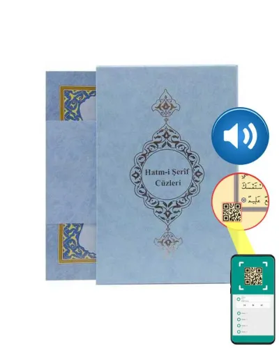 Rahle Boy 30 Cüz Kur'an-ı Kerim (Mavi, Karton Ciltli, Kutulu)