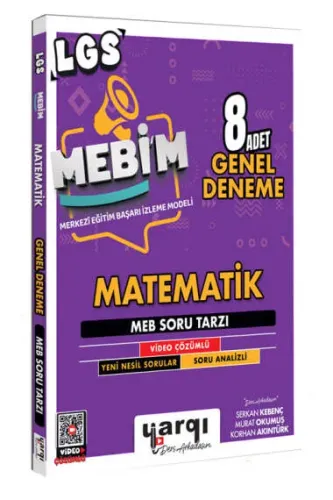 YARGI DERS ARKADAŞIM 8. SINIF LGS MEBİM MATEMATİK  8 ADET GENEL DENEME