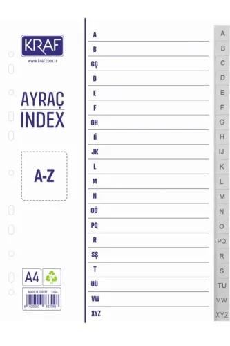 KRAF SEPARATÖR AYRAÇ İNDEX A-Z 1004